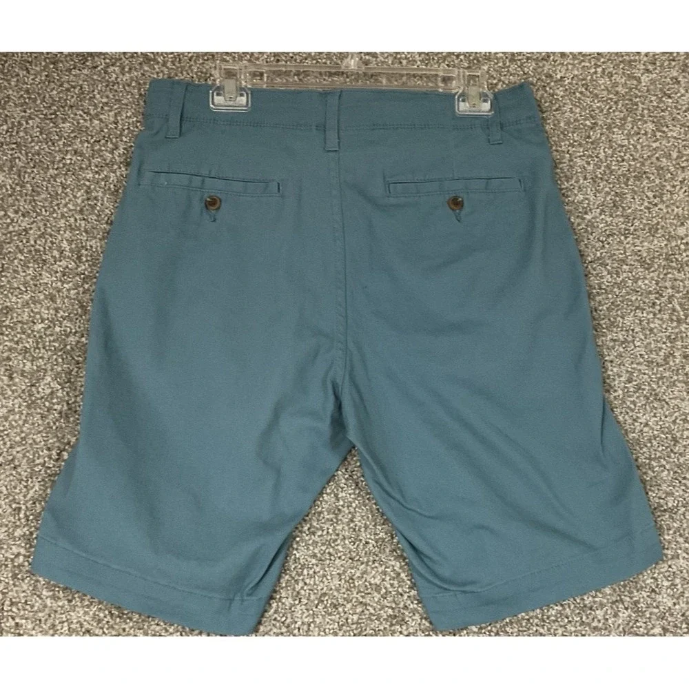 Lot of 2 Iron Co. Men's Chino Shorts Size 32 Sage Green Slate Blue Flat Front
